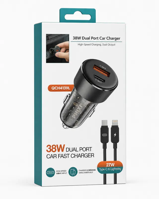 35 Watt Süper Hızlı Araç Şarj Aleti Takım