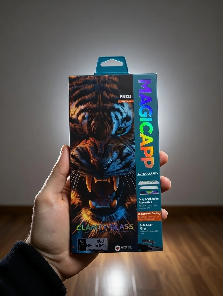 iPhone MagicApp Aparatlı Ekran Koruyucu Cam – Maksimum Şeffaflık ve Üstün Koruma