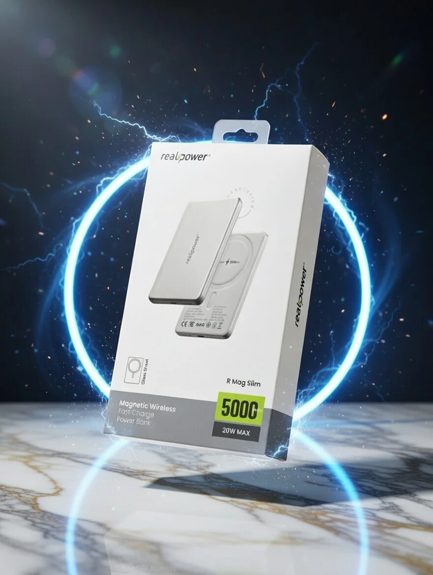Ultra İnce Manyetik Kablosuz Powerbank – 5000 mAh, MagSafe Uyumlu