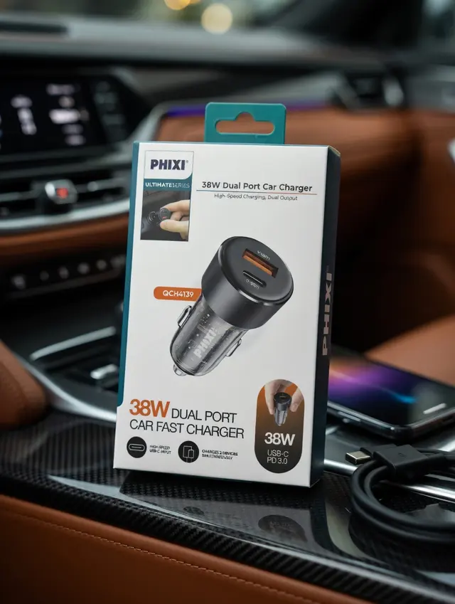 DriveCharge 38W Çift Çıkışlı Araç Şarj Adaptörü